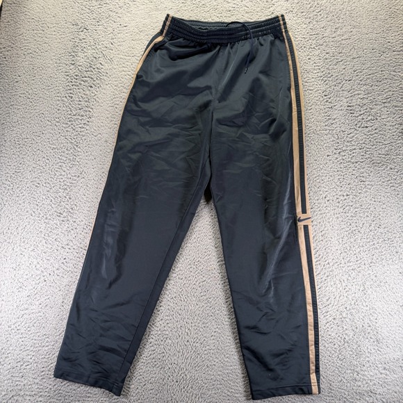 Vintage Nike Pant Mens M Black Track Straight Leg Baggy Activewear Performance